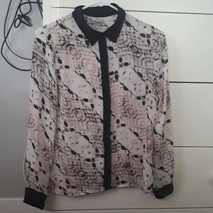 Long sleeve button front shirt
